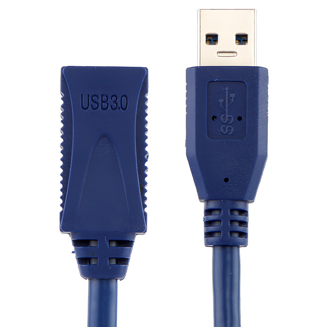 UniSync USB3.0公對母超光速延長線 0.8M, 藍色, 1條