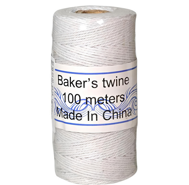 E Home Baking 單色烘焙麻繩, 白色, 1個, 100m