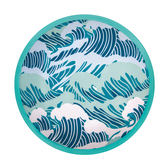 Waboba FLOBO 水上飛盤 18.5cm, 海浪 藍綠色, 1個