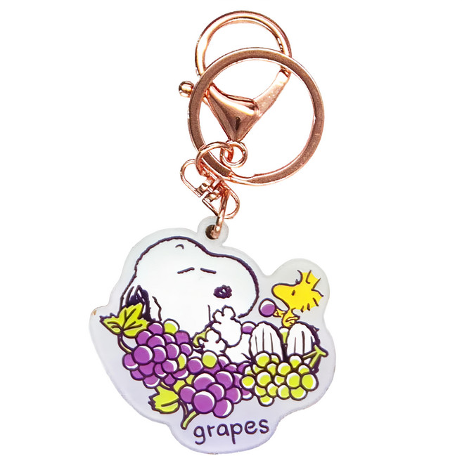 PEANUTS 史努比 水果系列鑰匙圈, 葡萄, 1個