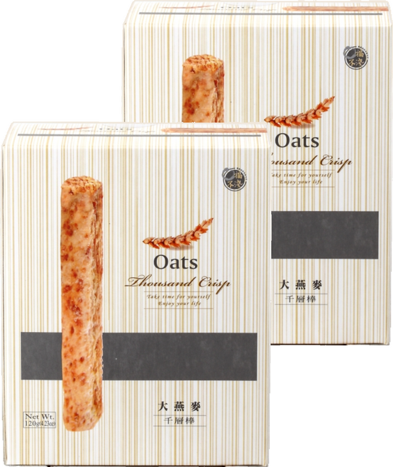 口福不淺 大燕麥千層棒, 120g, 2盒
