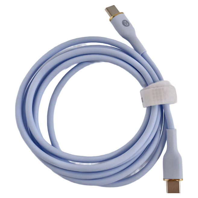 biaze 畢亞茲 PD60W Type-C-Type-C 液態矽膠快充傳輸線, 1.5m, 藍色, 1條