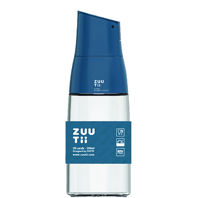 ZUUTii 自動開蓋油醋瓶 500ml 玻璃材質 多種顏色可選, 1個