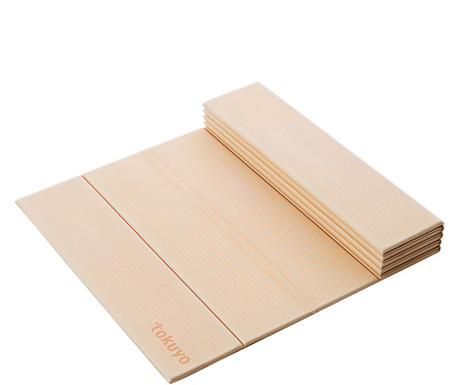 tokuyo 督洋 折疊瑜珈墊台灣製 TY-012 950g, 淺棕色, 1片