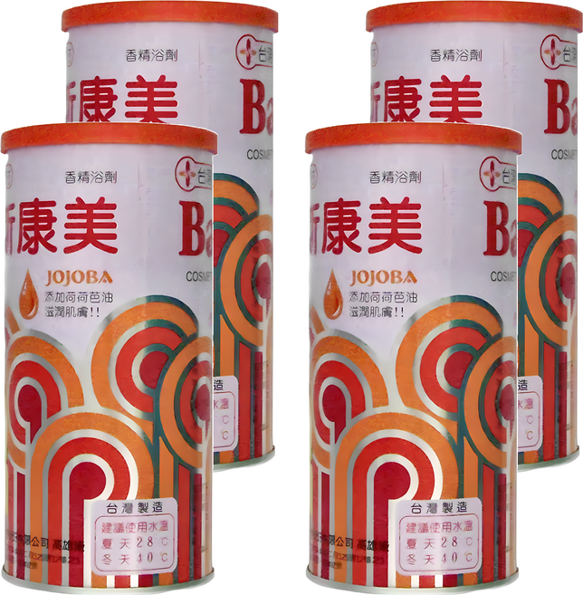 巴斯康美 浴劑 柚花香 透明黃綠色 大, 550g, 4罐