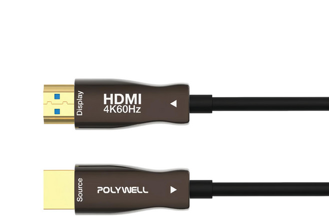 POLYWELL 寶利威爾 HDMI 4K AOC光纖線 4K 60Hz UHD 工程線, 1條, 50m