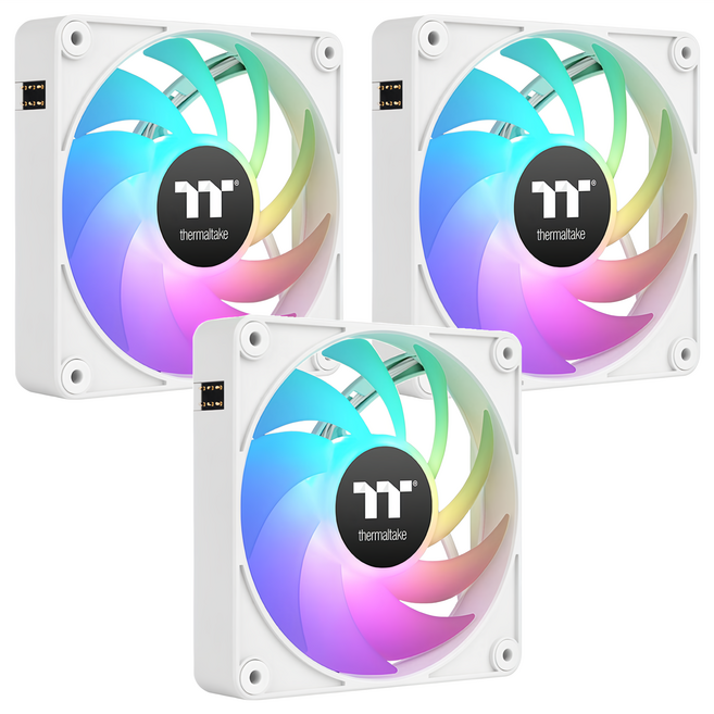 thermaltake 曜越 CT140 EX ARGB 正轉磁吸快接風扇 高效散熱, CL-F191-PL14SW-A, 白色, 3個