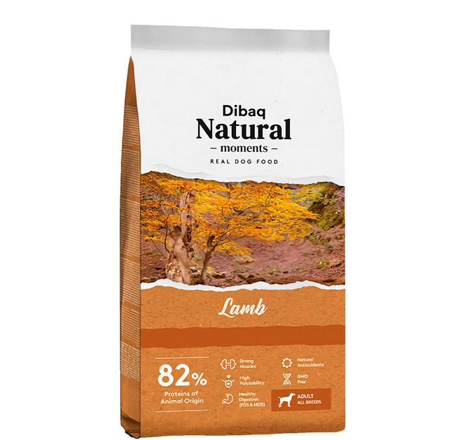 Dibaq Natural moments 成老犬用 自然嗑狗糧, 羊肉, 300g, 1袋