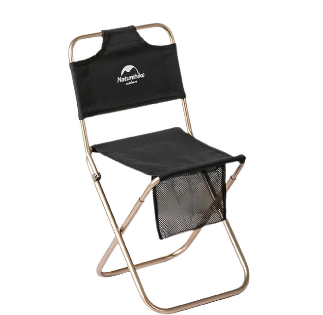 Naturehike 挪客 折疊靠背小馬紮 mz01款 nh18m001-z 黑色 1入, 1個
