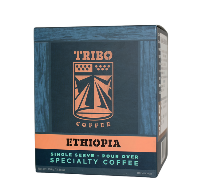 TRIBO COFFEE 衣索比亞 西達摩 濾掛式咖啡 淺焙, 11g, 10包, 1盒
