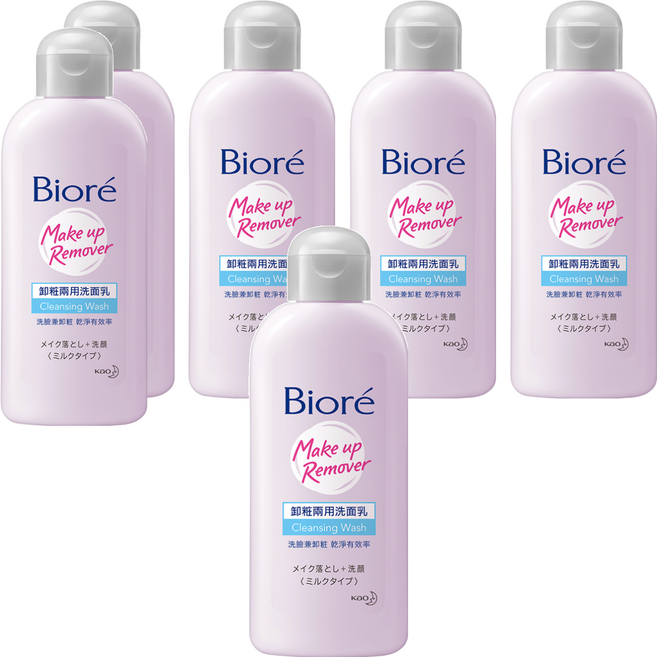 Biore 蜜妮 台灣公司貨 卸粧兩用洗面乳, 120ml, 6瓶
