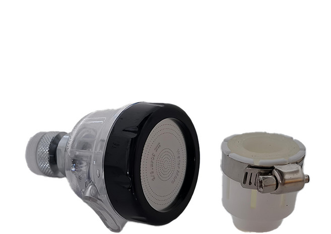 Water More 水摩爾 360度浴室廚房三段增壓噴灑頭 直徑 5cm 長 9cm 75g, 透明色, 1個