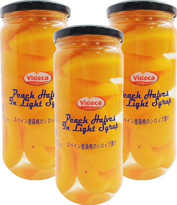 Videca 維德卡 特級切片水蜜桃 西班牙產, 400g, 3罐