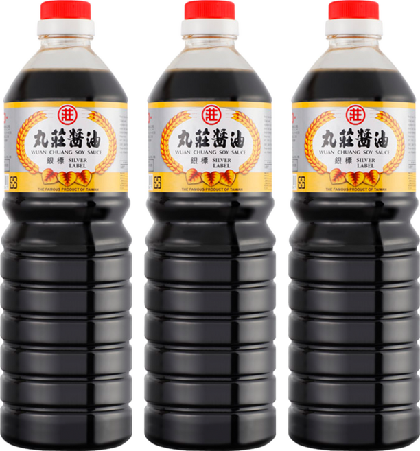 丸莊醬油 銀標調合醬油, 1L, 3瓶