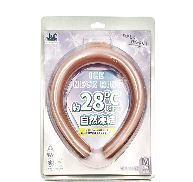 J&C ICE NECK RING 冰頸環涼感圍脖, 奶茶色, 1個