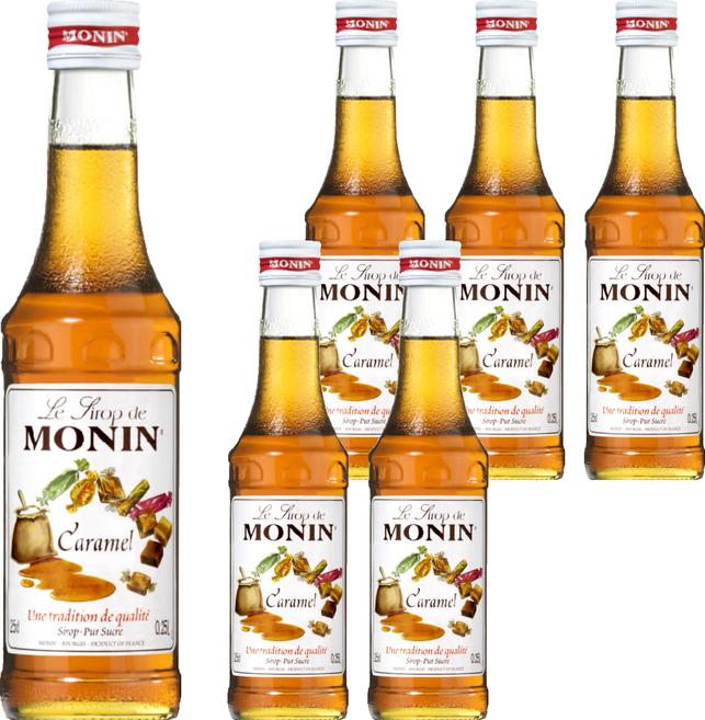 MONIN 莫寧 焦糖風味糖漿, 250ml, 6瓶