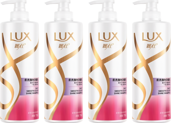 LUX 麗仕 柔亮護色洗髮乳, 750g, 4瓶
