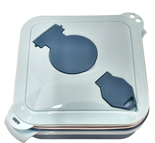 U-like 方形不銹鋼泡麵碗, 1個, 綠色