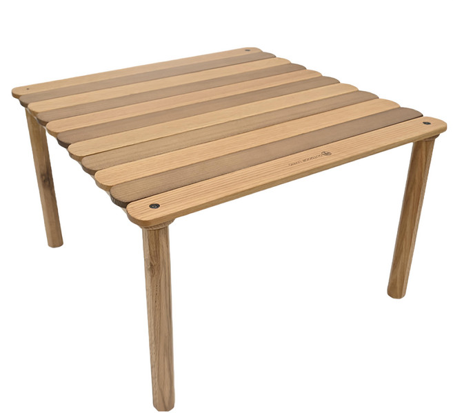 OUTDOOR LIVING 野趣國際 木工榫接式方桌, 淺木色 + 深木色