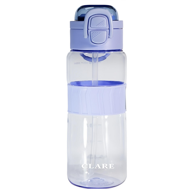 CLARE 彈跳運動吸管壼, 湖藍色, 1L, 1個