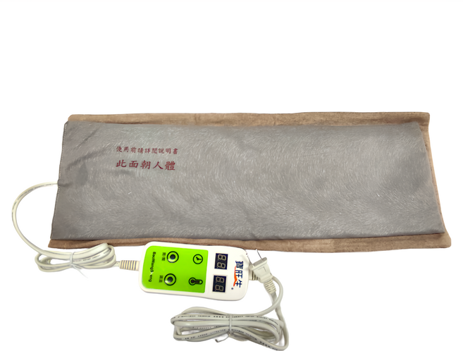 寶旺生 磁石熱敷墊 51 x 34cm, YF-3451A, 磁石 + 濕熱功能 灰色 + 棕色