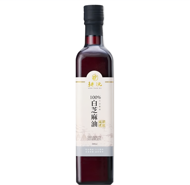 GENG YUAN 耕沅 100%古法壓榨白芝麻油, 500ml, 1瓶