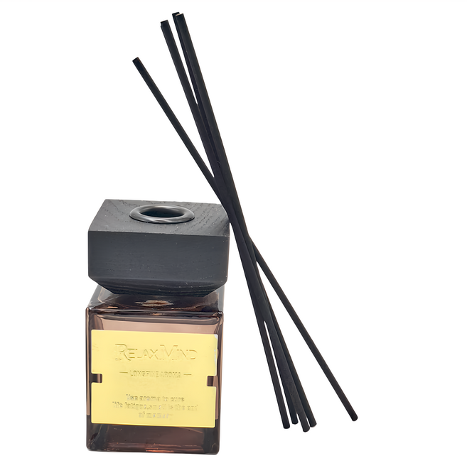 LONGFINE 朗氛 植物精油 高級木蓋無火香薰擺飾, 木兮禪茶, 100ml, 1瓶