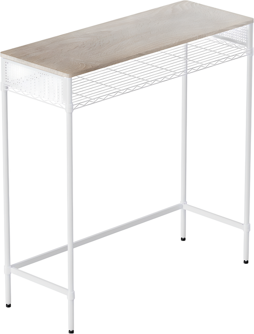 dayneeds 日需百備 木頂板漂流木紋 工作桌/長腳桌/高腳桌 120 x 45 x 135cm 1個, 白色