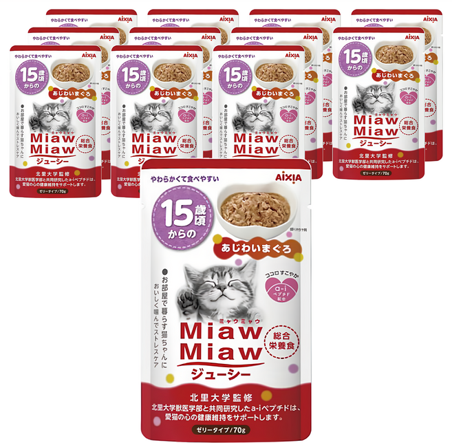 MIAWMIAW 貓用主食軟包 35號, 70g, 12包, 鮪魚