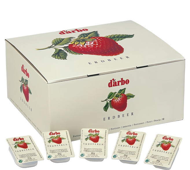 d'arbo 德寶 草莓果醬 14g 140入, 1.96kg, 1盒