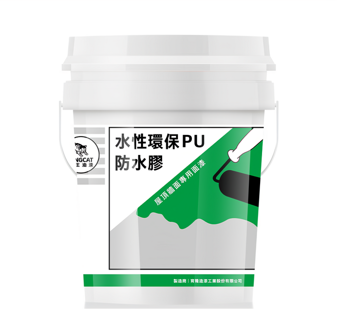 KINGCAT 貓王油漆 水性環保PU防水膠 K1-612 5加侖, 淺灰色, 1桶, 18.92L