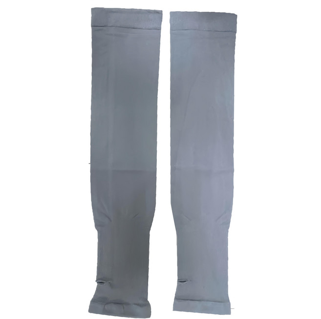 OTOBAI 歐都麥 6倍彈性抗UV防曬登山/單車運動機能袖套 台灣製 XU808 一般穿指款, 中灰色, 1雙