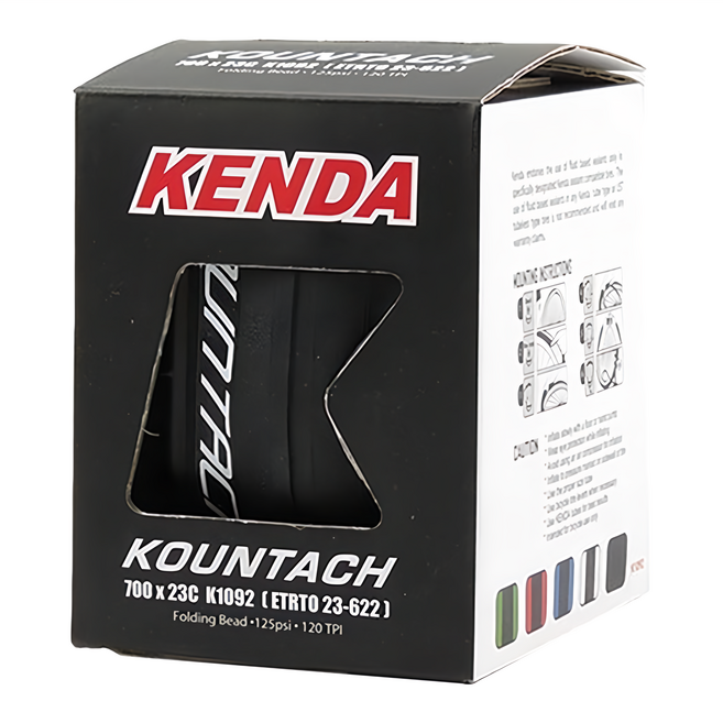 KENDA 建大輪胎 可折競賽級跑公路車外胎 K1092 700 x 23cm 黑色, 1個