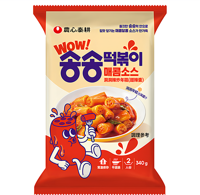 TAEKYUNG 泰耕 洞洞辣炒年糕 甜辣醬, 1包, 340g