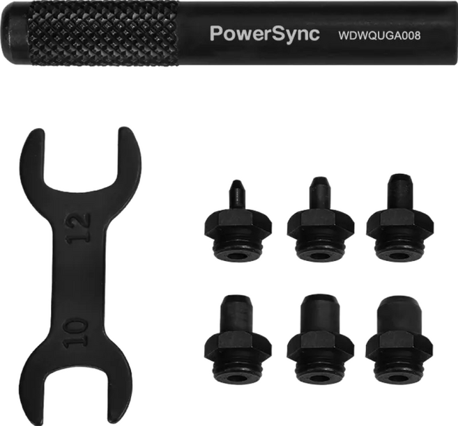 PowerSync 群加 敲擊式皮革打孔器8件組 WDWQUGA008, 1個, 黑色