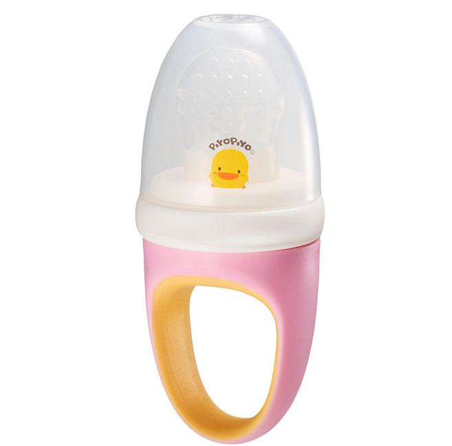 PiYOPiYO 黃色小鴨 副食品咬咬棒 6.2*12.2cm 4個月以上, 粉紅色, 1個