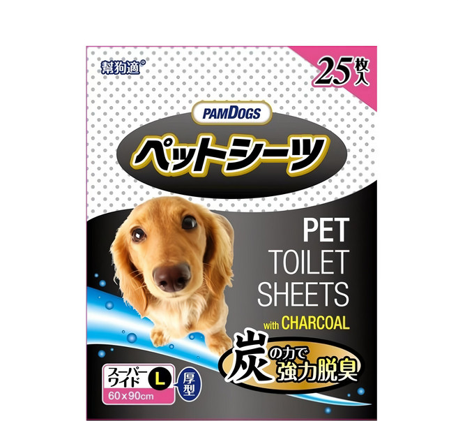 PAMDOGS 幫狗適 寵物竹炭尿布 厚型, 1個, 25片