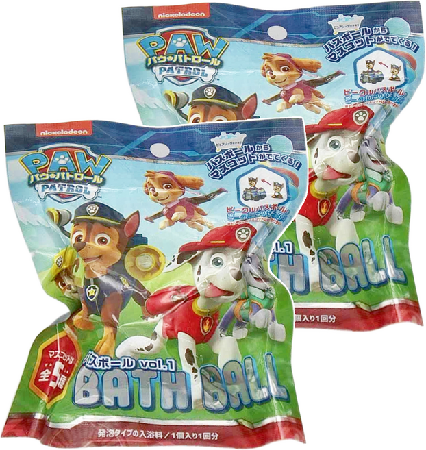 nickelodeon 汪汪隊沐浴球 附玩具, 60g, 2個