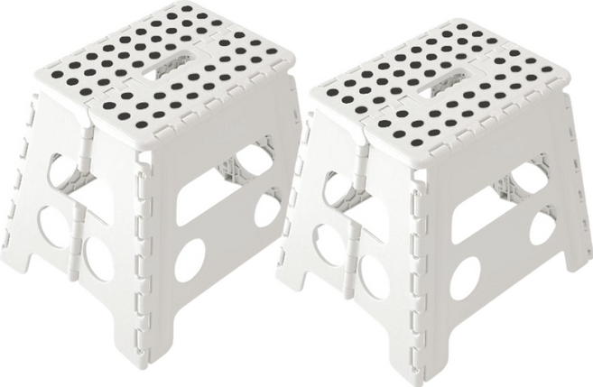 KAZT 多功能便攜摺疊椅 M (37*30*33 公分) 白色 2個