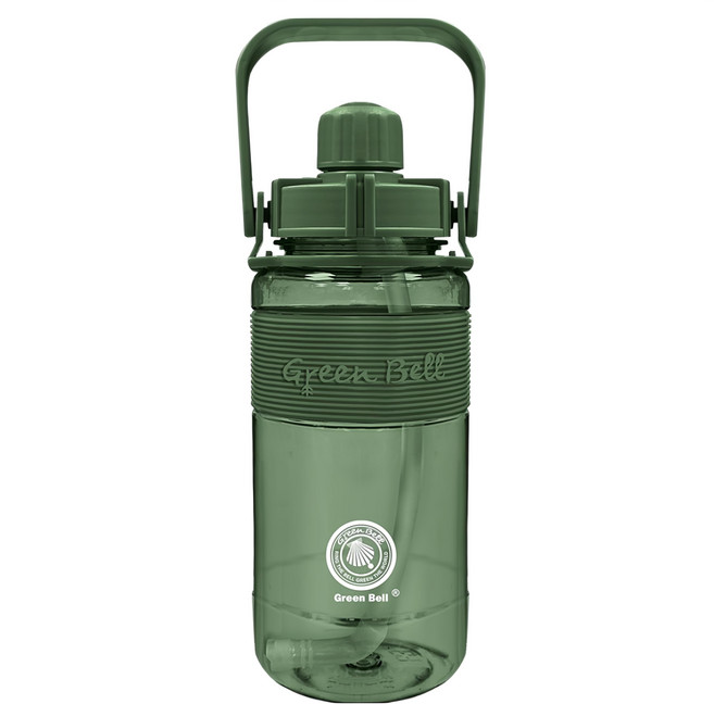 Green Bell 綠貝 綠貝精選彈跳吸管太空壺, 綠色, 1L, 1個