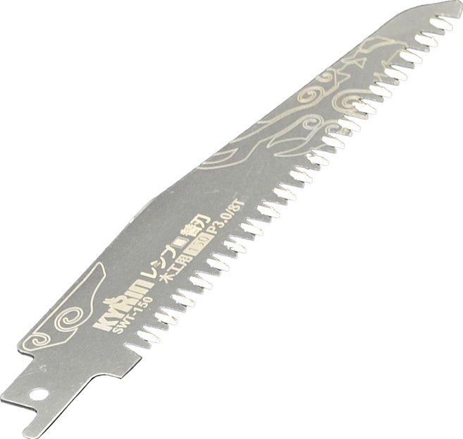 KYRIN 麒麟工具 往復鋸軍刀鋸替刃 木工用 150mm 8T 20g, 本品(無追加電池), 1個