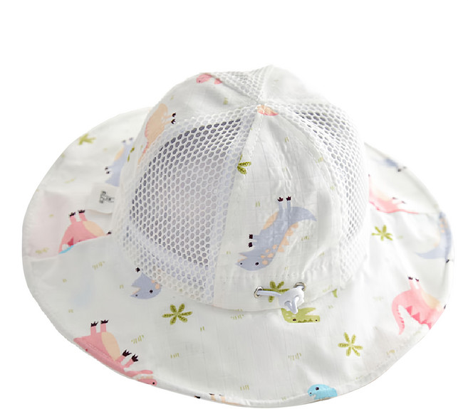 JAR嚴選 兒童透氣防曬遮陽帽 - 米色恐龍