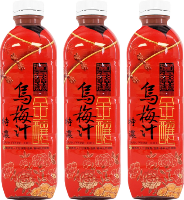 RUHN CHAN 潤之泉潤心田 金釀烏梅汁, 1L, 3瓶