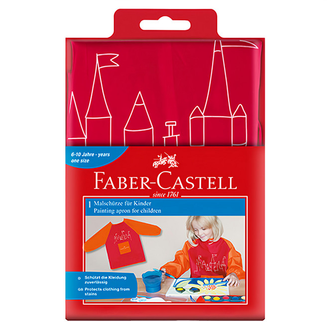 FABER-CASTELL 輝柏 兒童畫畫衣, 紅色
