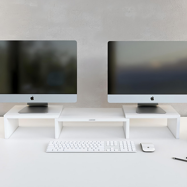 LUDEC 雙螢幕架 LDC-003L 白色