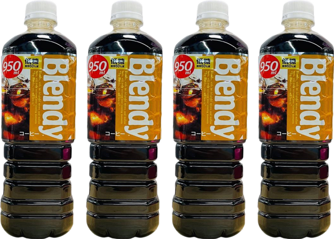 AGF Blendy 低糖瓶裝濃縮黑咖啡 稀釋用, 950ml, 4瓶
