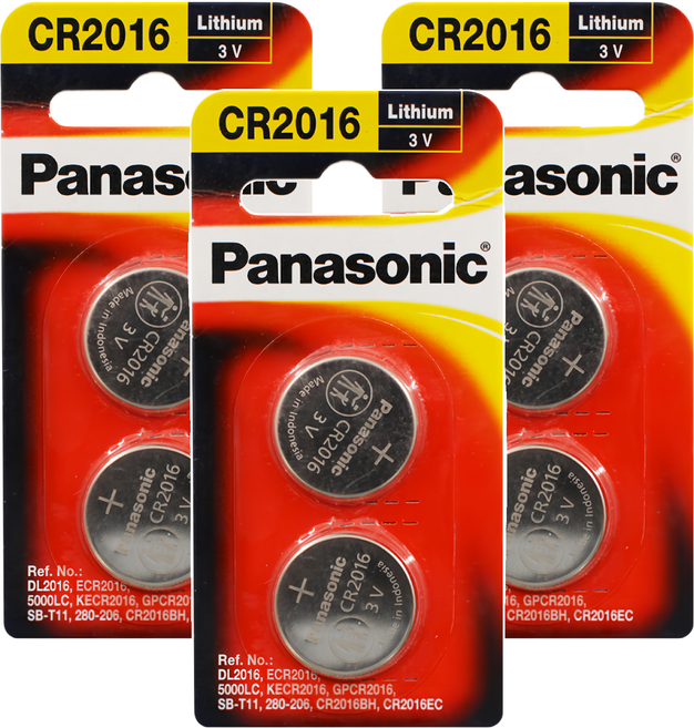 Panasonic 台灣公司貨 鋰鈕扣電池 CR-2016PT/2B, 3組, 2顆