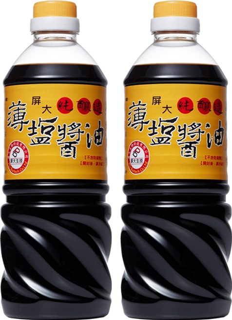 屏大 薄鹽醬油, 710ml, 2瓶