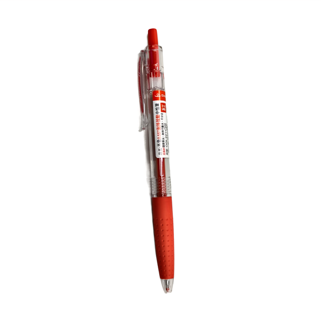 DAIHO 本色0.5ST耐摔按動中性筆 0.5mm 12支, 紅色, 1組