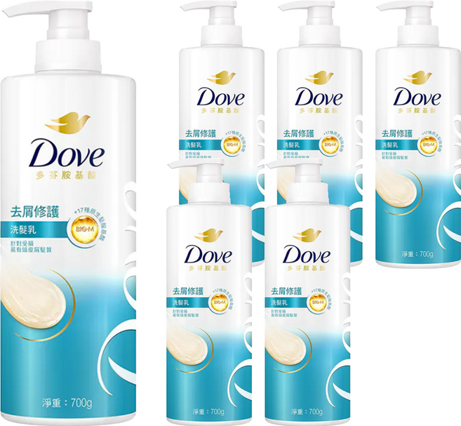 Dove 多芬 去屑修護洗髮乳, 700g, 6瓶